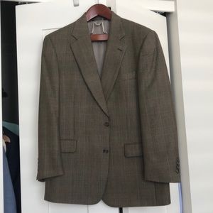 Brooks Brothers plaid sports coat brown blue tan